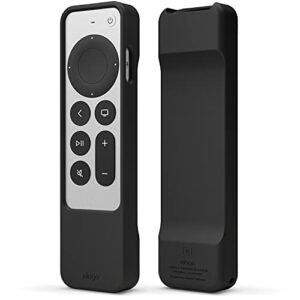 elago r1 case compatible with 2022 apple tv 4k siri remote 3rd gen, compatible with 2021 apple tv siri remote 2nd gen- magnet technology, lanyard included, full access to all functions [black]