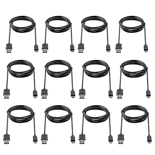 Smays Micro USB Cable Bulk Cord Black 3 ft 12-Pack