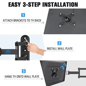 Mounting Dream UL Listed Full Motion Monitor Wall Mount TV Bracket for 10-26 Inch LED, LCD Flat Screen TV and Monitor, TV Mount with Swivel Articulating Arm, Up to VESA 100x100mm and 33LBS MD2463