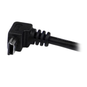 StarTech.com 1m Mini USB Cable Cord - A to Up Angle Mini B - Up Angled Mini USB Cable - 1x USB A (M), 1x USB Mini B (M) - Black (USBAMB1MU)