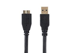 monoprice select series usb 3.0 a to micro b cable, 1.5′ (113752) black