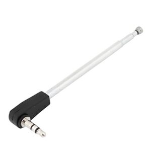 uxcell 22.5cm 4 section telescoping stainless steel am fm radio antenna 3.5mm connector
