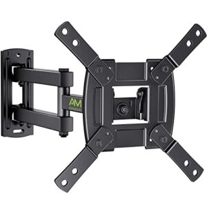 am alphamount tv wall mount bracket full motion for most 13-39 inch tvs monitors with 360° rotation articulating swivel extension arms and tilt, hold tv up to 44lbs max vesa 200x200mm