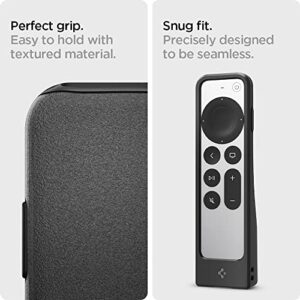 Spigen Silicone Fit Designed for Apple TV 4K 2021/2022 Siri Remote Anti-Slip Shockproof Case Compatible with AirTag - Black