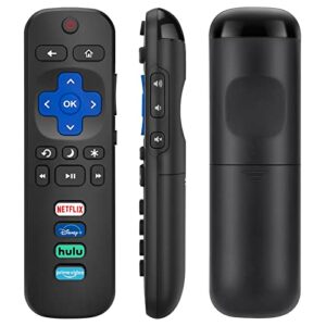 loutoc replacement rc280 rc282 compatible with tcl-roku-tv-remote, universal tv remote for roku hisense, onn, sharp, philips tvs with netflix, disney hulu, primevideo buttons
