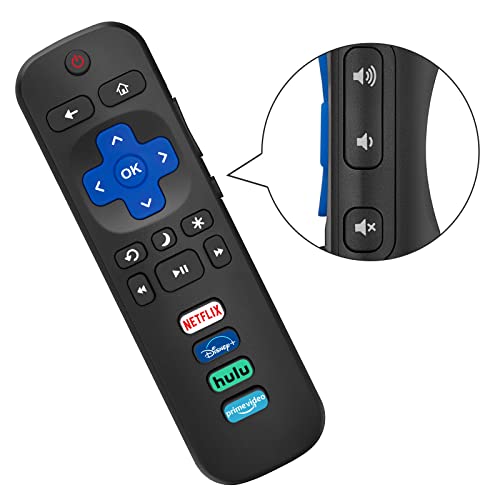 LOUTOC Replacement RC280 RC282 Compatible with TCL-Roku-TV-Remote, Universal TV Remote for Roku Hisense, Onn, Sharp, Philips TVs with Netflix, Disney Hulu, Primevideo Buttons