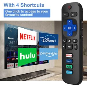 LOUTOC Replacement RC280 RC282 Compatible with TCL-Roku-TV-Remote, Universal TV Remote for Roku Hisense, Onn, Sharp, Philips TVs with Netflix, Disney Hulu, Primevideo Buttons