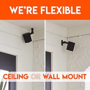 ECHOGEAR Speaker Wall & Ceiling Mount Pair - Universal Design Works with Vizio, Sony, & More - Tilt & Swivel Without Tools for Surround Sound - Easy to Install Indoors & Outdoors