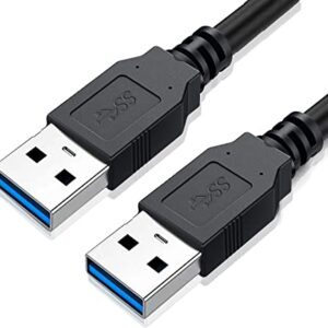 Qmiypf USB to USB Cable 3FT - USB 3.0 Cable USB A to USB A USB Male to Male Double End USB to USB Cord Compatible with Hard Drive Enclosures, Laptop Cooler and More