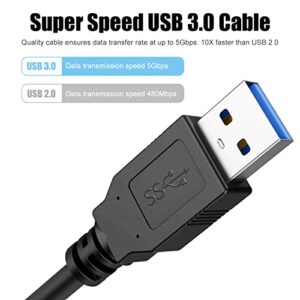 Qmiypf USB to USB Cable 3FT - USB 3.0 Cable USB A to USB A USB Male to Male Double End USB to USB Cord Compatible with Hard Drive Enclosures, Laptop Cooler and More