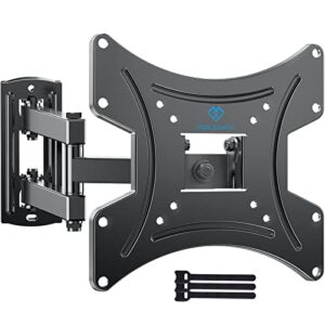 perlesmith tv wall mount for 13-42 inch flat or curved tvs & monitors, full motion tv wall mount with articulating arms swivel tilt extends, corner tv bracket max vesa 200×200 mm up to 44lbs, pssfk1