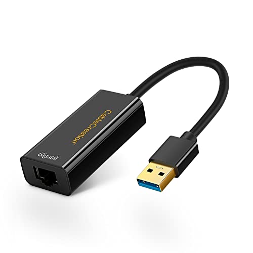 USB to Ethernet Adapter, CableCreation USB 3.0 to 10/100/1000 Gigabit Wired LAN Network Adapter Compatible with Nintendo Switch, Windows, MacBook, macOS, Mac Pro Mini, Surface Pro, Laptop, PC and More