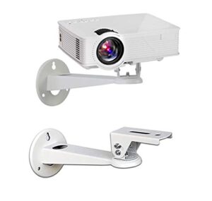 drsn mini projector wall mount/projector hanger/cctv security camera housing mounting bracket(white) – for cctv/camera/projector/webcam – with load 11 lbs length 7.8 inch – rotation 360° (white)