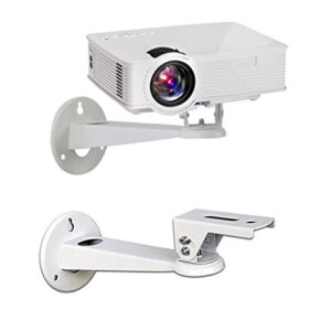 Drsn Mini Projector Wall Mount/Projector Hanger/CCTV Security Camera Housing Mounting Bracket(White) - for CCTV/Camera/Projector/Webcam - with Load 11 lbs Length 7.8 inch - Rotation 360° (White)