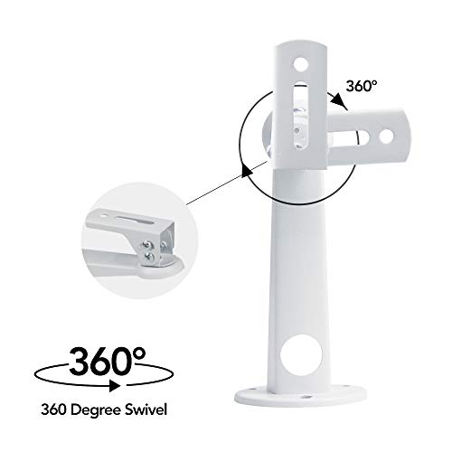 Drsn Mini Projector Wall Mount/Projector Hanger/CCTV Security Camera Housing Mounting Bracket(White) - for CCTV/Camera/Projector/Webcam - with Load 11 lbs Length 7.8 inch - Rotation 360° (White)
