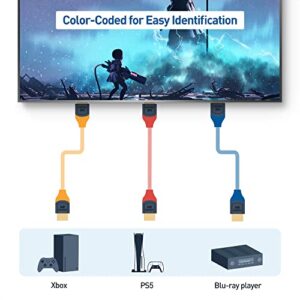 Cable Matters [Ultra High Speed HDMI Certified] 3-Pack 48Gbps 8K HDMI Cable 6.6 ft / 2m with 8K@60Hz, 4K@240Hz and HDR Support for PS5, Xbox Series X/S, RTX3080/3090, RX 6800/6900, Apple TV, and More