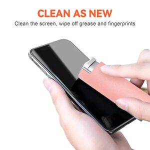 ZERNBER Screen Cleaner, Touch Screen Mist Cleaner, Cell Phone, Laptop and Tablet Screen, 3-in-1 Spray and Microfiber Cloth, Refillable with Water, Alcohol, Sanitizer (Pink -0.35oz)