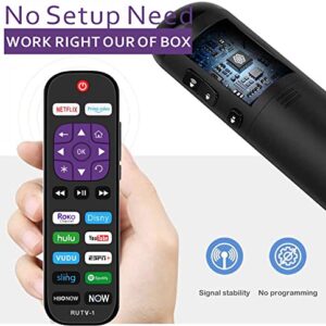 Replacement Remote Control for All Roku TV Brands [Hisense/TCL/Sharp/Insignia/ONN/Sanyo/LG/Hitachi/Element/Westinghouse] w/ 12 Shortcut Keys [NOT for Roku Stick]