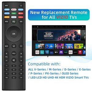 New Universal Remote for All VIZIO TVs, Including D-Series E-Series M-Series V-Series P-Series LED LCD HD 4K UHD HDR Smart VIZIO TVs. New Energy-Saving Function. 1 Year Full Warranty.