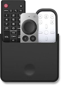 elago universal remote holder mount compatible with apple tv remote and all other remote controls – adhesive tape or screw mounting options, available wired charging [large] [black]