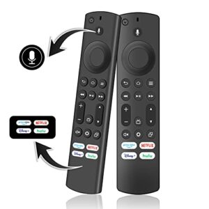 zyk voice replacement for insignia fire tv remote new upgraded ns-rcfna-21 for insignia tv remote compatible with all insignia fire smart tvs with shortcut buttons – primevideo netflix disney+ hulu