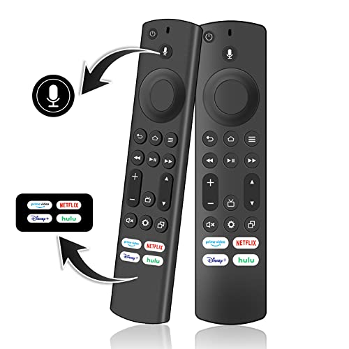 ZYK Voice Replacement for Insignia Fire TV Remote New Upgraded NS-RCFNA-21 for Insignia TV Remote Compatible with All Insignia Fire Smart TVs with Shortcut Buttons - PrimeVideo Netflix Disney+ Hulu