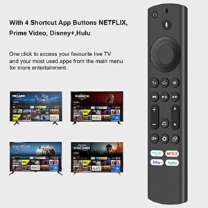 ZYK Voice Replacement for Insignia Fire TV Remote New Upgraded NS-RCFNA-21 for Insignia TV Remote Compatible with All Insignia Fire Smart TVs with Shortcut Buttons - PrimeVideo Netflix Disney+ Hulu