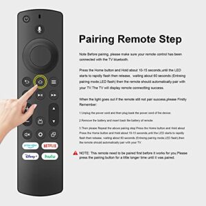 ZYK Voice Replacement for Insignia Fire TV Remote New Upgraded NS-RCFNA-21 for Insignia TV Remote Compatible with All Insignia Fire Smart TVs with Shortcut Buttons - PrimeVideo Netflix Disney+ Hulu