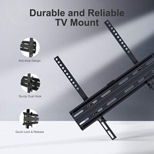 TV Wall Mount, TV Wall Mount Bracket Low Profile Fits Most 26-55 Inch LED LCD OLED Flat Curved Screen TV with 16 Inch Studs VESA 400x400mm, Holds up to 99 lbs, Black