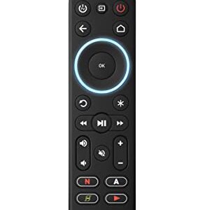 One For All Streamer Remote – Universal Remote Control for up to 3 Devices Infrared Controlled Streamer Boxes TVs and Sound bar – Learning Feature - Backlit Keys - Black – URC7935