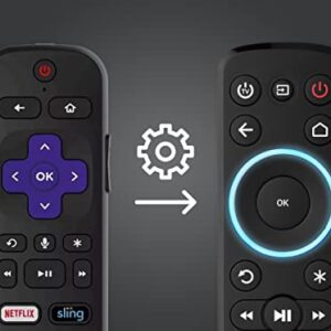 One For All Streamer Remote – Universal Remote Control for up to 3 Devices Infrared Controlled Streamer Boxes TVs and Sound bar – Learning Feature - Backlit Keys - Black – URC7935