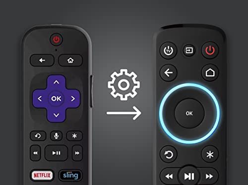 One For All Streamer Remote – Universal Remote Control for up to 3 Devices Infrared Controlled Streamer Boxes TVs and Sound bar – Learning Feature - Backlit Keys - Black – URC7935