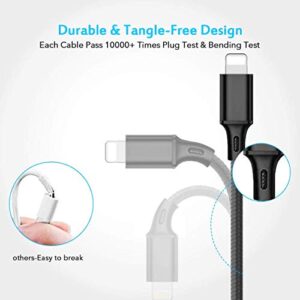 Multi USB Charging Cable 3A, 3 in 1 Fast Charger Cord Connector with Dual Phone/Type C/Micro USB Port Adapter, Compatible with Tablets Phone 12 11 Pro 8 7 6 Samsung Galaxy (4FT/2Pack)