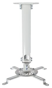 vivo universal extending ceiling projector mount, height adjustable projection, white, mount-vp02w