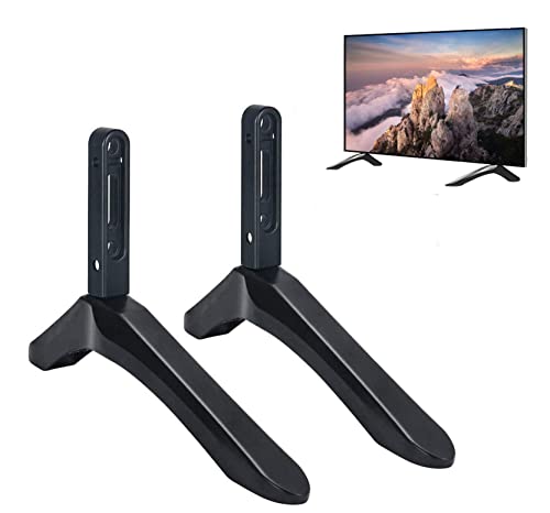 Universal TV Stand, Base Table Top TV Stand, TV Legs, TV Pedestal Feet for Vizio Samsung LG TCL Televisions with Mounting Holes Distance 2.16in/5.5cm or Within 1.77in/4.5cm