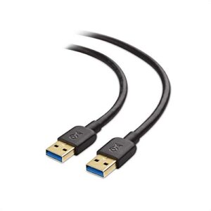 cable matters long usb 3.0 cable 10ft, usb to usb cable/usb a to usb a cable/male to male usb cord/double usb cord in black