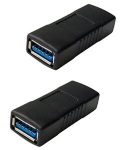 usb 3.0 female to female extension connector adapter (2 pack)
