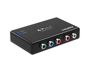 portta component to hdmi converter, portta ypbpr component rgb + r/l audio to hdmi converter v1.3 support 1080p 24bit 2 channel audio lpcm for hdtv ps3 ps4 hdvd player wii xbox and more (component to hdmi)