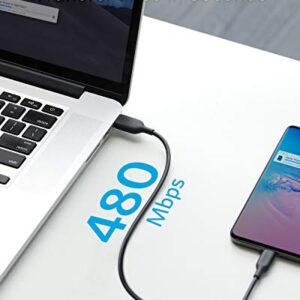 Anker USB C Cable 60W, Powerline III USB-C to USB-C Cable 2.0 (1ft), USB C Charger Cable for MacBook Pro 2020, iPad Pro 2020, Switch, Samsung Galaxy S20 Plus S9 S8 Plus, Pixel, and More （Black）