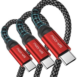 Meboyz 3 Pack 100W USB C to USB C Cable 10ft+6ft+3ft, Type C to Type-C Cable, USBC to USB-C Fast Charging Cable Compatible with MacBook Air/Pro, iPad Pro 12.9/11/Air, Samsung Galaxy S22/21/20/Note20