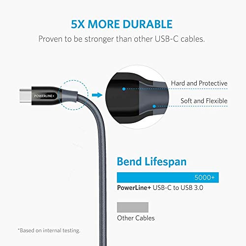 Anker USB C Cable, PowerLine+ USB-C to USB 3.0 cable (3ft), High Durability, for Samsung Galaxy Note 8, S8, S8+, S9, S10, Sony XZ, LG V20 G5 G6, HTC 10, Xiaomi 5 and More. Laptop