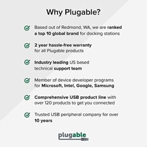 Plugable USB 2.0 Transfer Cable, Unlimited Use, Transfer Data Between 2 Windows PC's, Compatible with Windows 11, 10, 7, XP, Bravura Easy Computer Sync Software Included