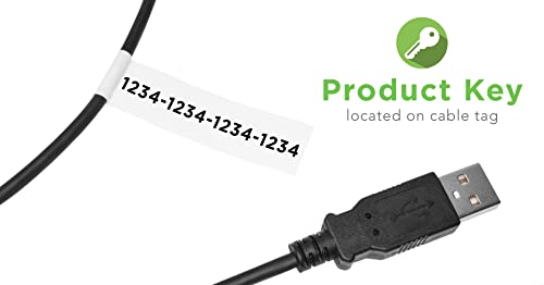 Plugable USB 2.0 Transfer Cable, Unlimited Use, Transfer Data Between 2 Windows PC's, Compatible with Windows 11, 10, 7, XP, Bravura Easy Computer Sync Software Included