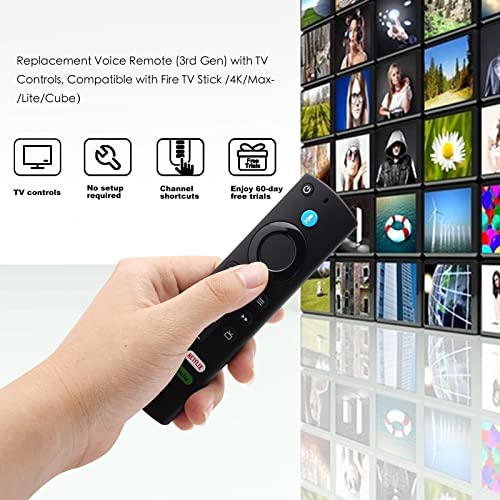 Replacement Voice Remote (3rd GEN) L5B83G with TV Controls, Amazon Fire Stick Remote Replacement, Fit for Amazon Fire TV Stick /4K/Max/Lite/Cube