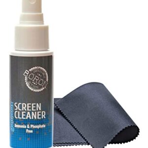 Screen Cleaner Spray Bottle with Microfiber Cloth for Electronical Devices (1.70 Ounces), Ideal for Laptops, Computers, Tv Screens, Phone Screens, Tablets, Camera Lenses, E-Readers, Eyeglasses