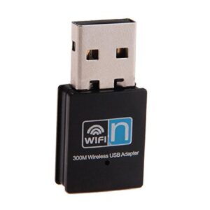 300Mbps USB WiFi Adapter, LOTEKOO Wireless LAN Network Card Adapter WiFi Dongle for Desktop Laptop PC Windows 10 8 7 XP MAC OS (Plug-and-Play for Windows10)