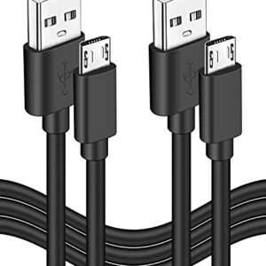 2-Pack 10FT Micro USB Power Cable Compatible with Fire TV Intel Computer,Roku,Keyboard,Chromecast,Azulle Quantum Access Asus Vivo Stick Mini,PC Data Charging Charger Cord Compatible with Kindle Tablet