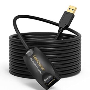 CableCreation Active USB 3.0 Extension Cable 16.4 FT, USB 3.0 Extender Male to Female Cord with Signal Booster, Compatible with Oculus Quest 2, and Rift Sensor, Steam VR, Gaming PC, 5 Meters