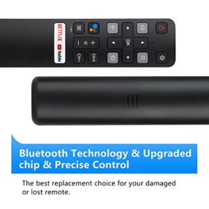 Voice Replacement for TCL-Android-TV-Remote,New Upgraded RC802V for TCL Smart TVs with Google Voice Function,with Netflix,YouTube Buttons