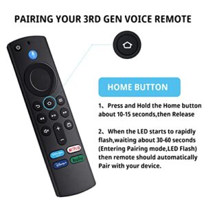 Replacement Voice Remote (3rd GEN) L5B83G Fit for Fire TV Stick(Lite,2nd Gen,3rd Gen,4K,4K Max),Fire TV Cube(1st and 2nd Gen)